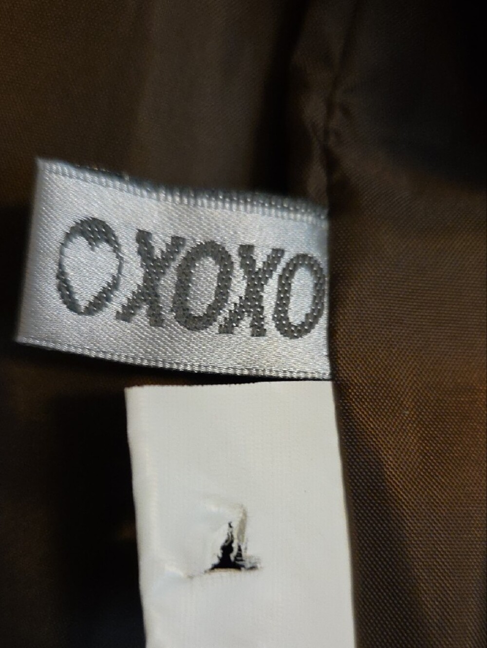 XOXO Brown Lined Vest with Satin Tag - Picture 2 of 4